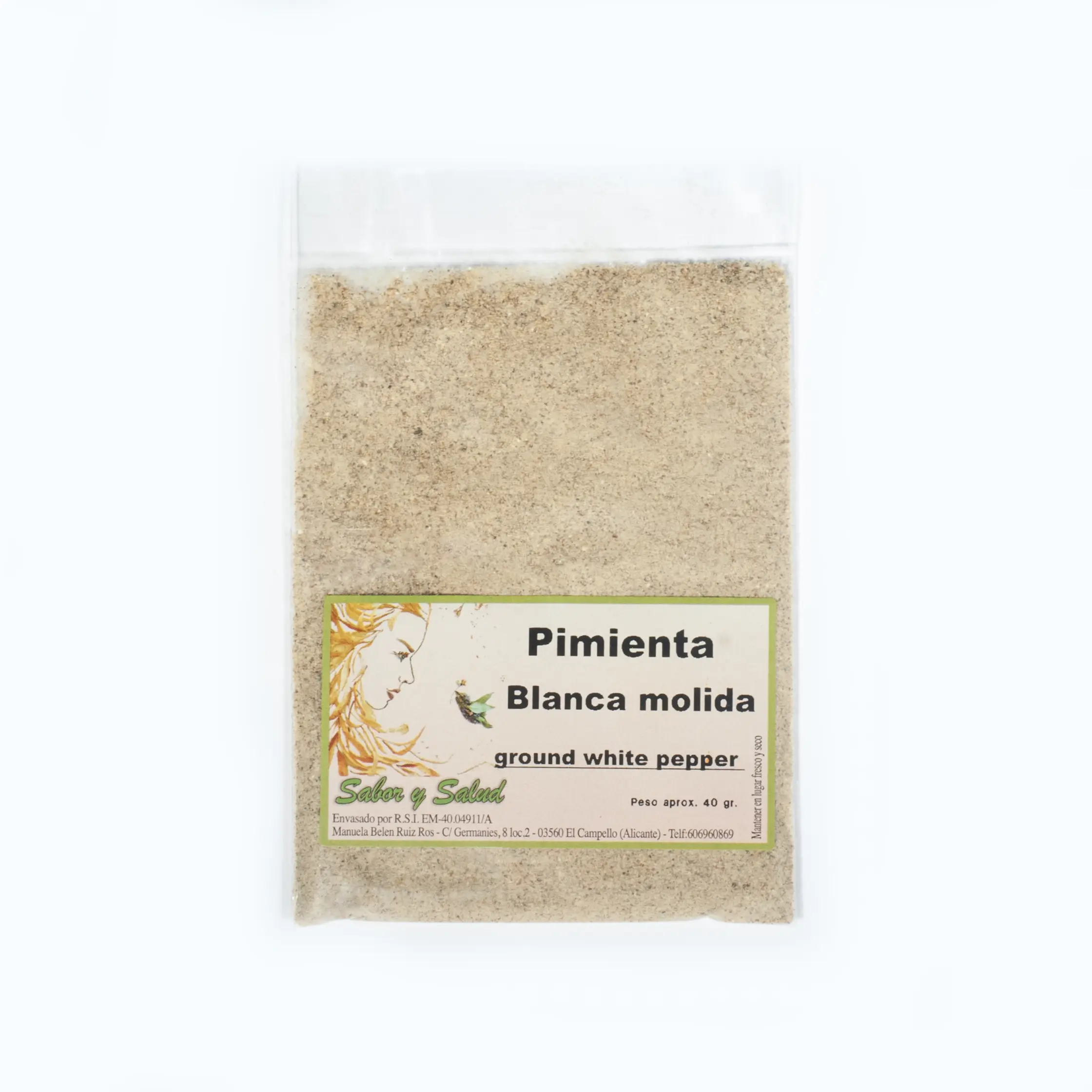 Pimienta blanca molida
